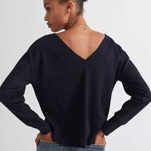 Anthropologie Waffle Top